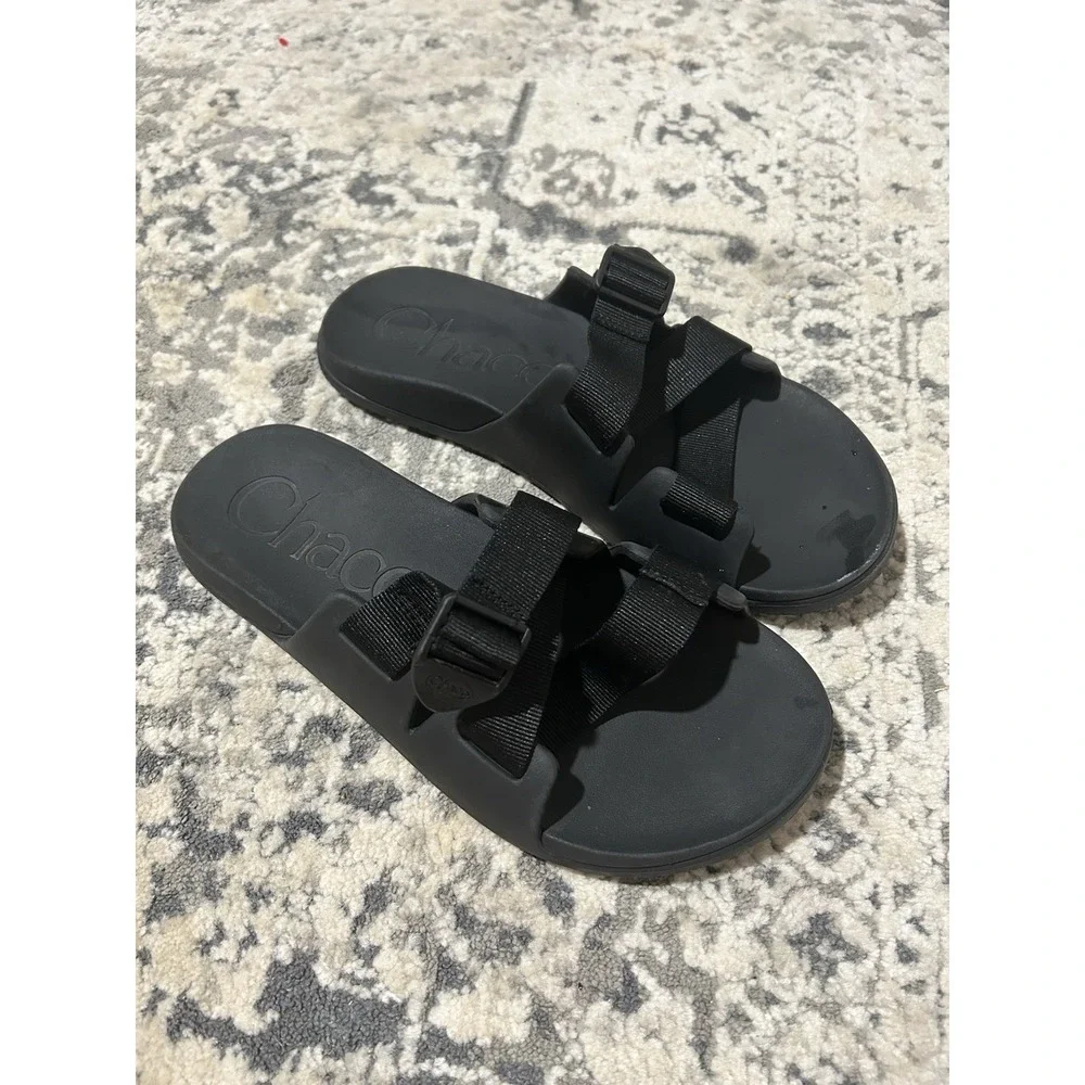 Men's Black Chaco Slides Size 11